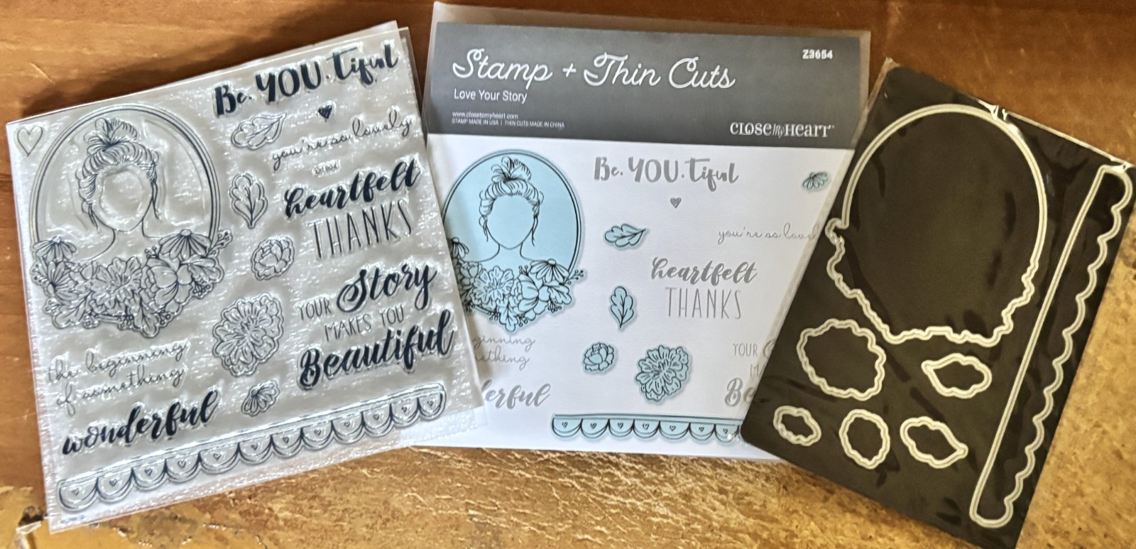 CTMH Z3654 THIN CUTS & D1904 LOVE YOUR STORY ~ beginning of something wonderful