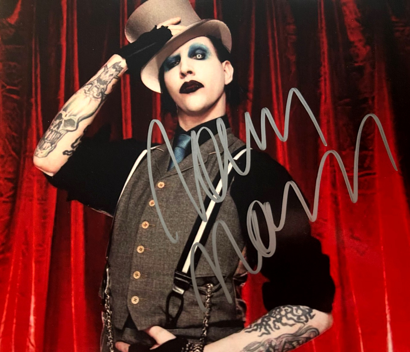 MARILYN MANSON Signed Original 8x10" Authentic REAL Autograph w/COA
