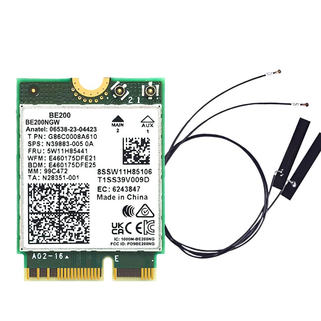 For Intel BE200 WIFI7 8774Mbps 2.4G 5G 6G Triple Dual Band Wireless Network Card
