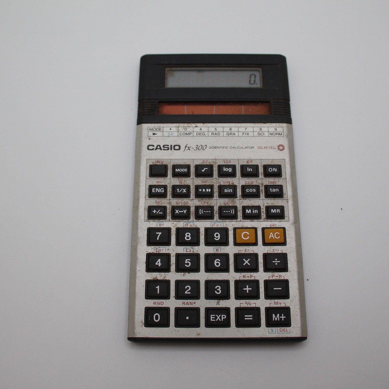 Casio fx-300 Scientific Calculator Solar Cell Vintage Retro AS IS