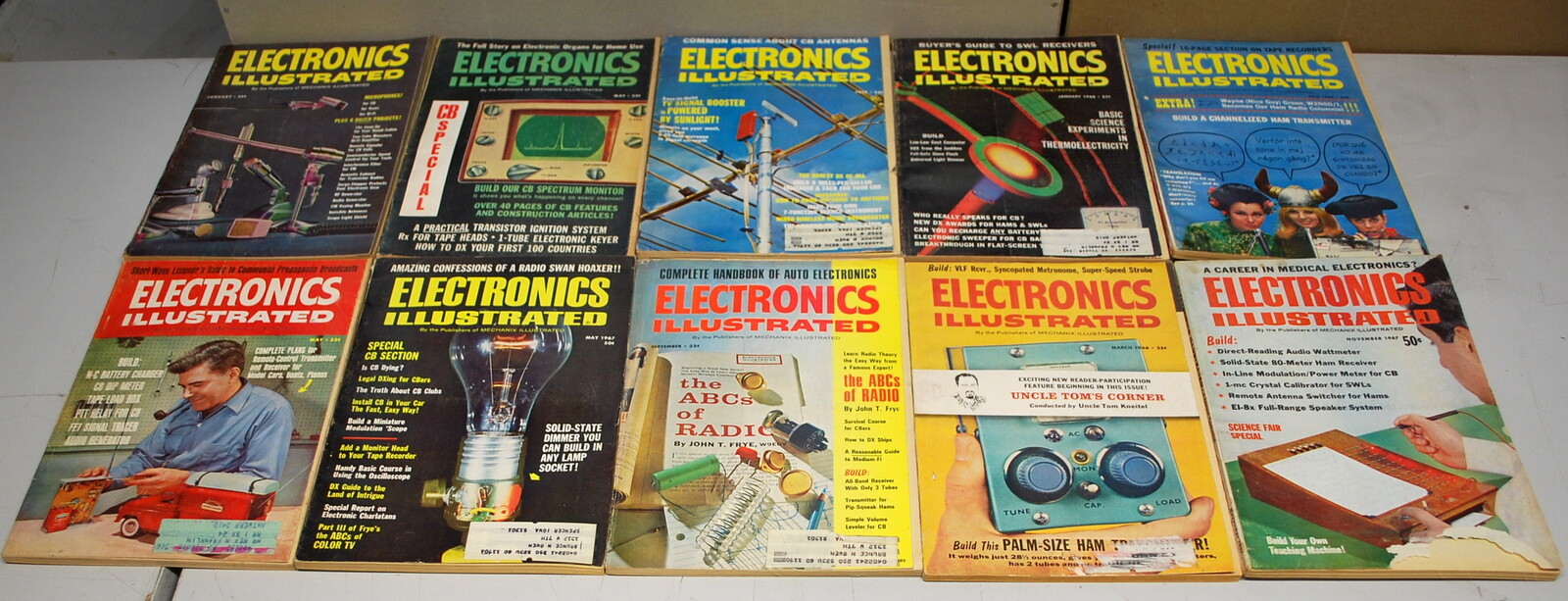 Rare  Electronics Illustrated  Magazine 10 Issues 1963-1967 Ships Worldwide 