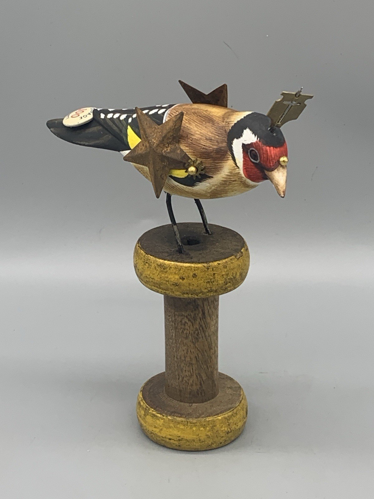 Steampunk Bird Sculpture Assemblage Art