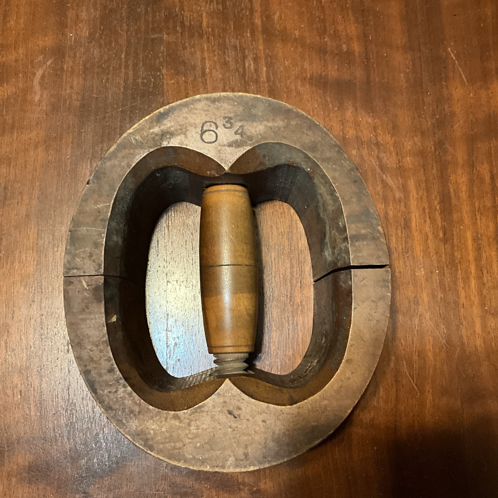 Antique Wood Hat Stretcher 6 3/4 Millinery Tool Adjustable