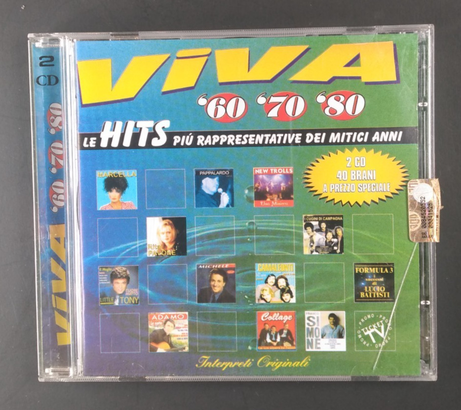 Various – Viva '60 '70 '80 - 2 CD Compilation 40 Songs Import Italy 1998 Pop