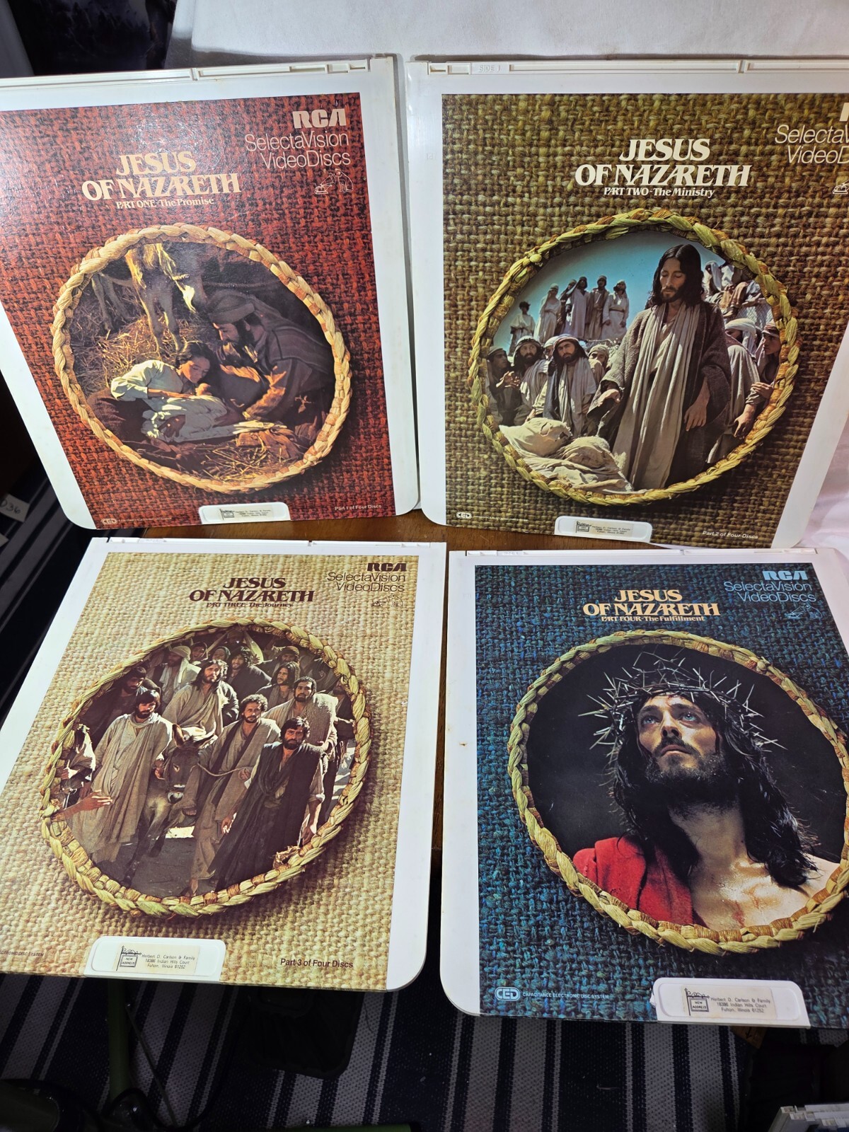 Jesus Of Nazareth CED Video Disc 1 Through 4 Series RCA SelectaVision In Box