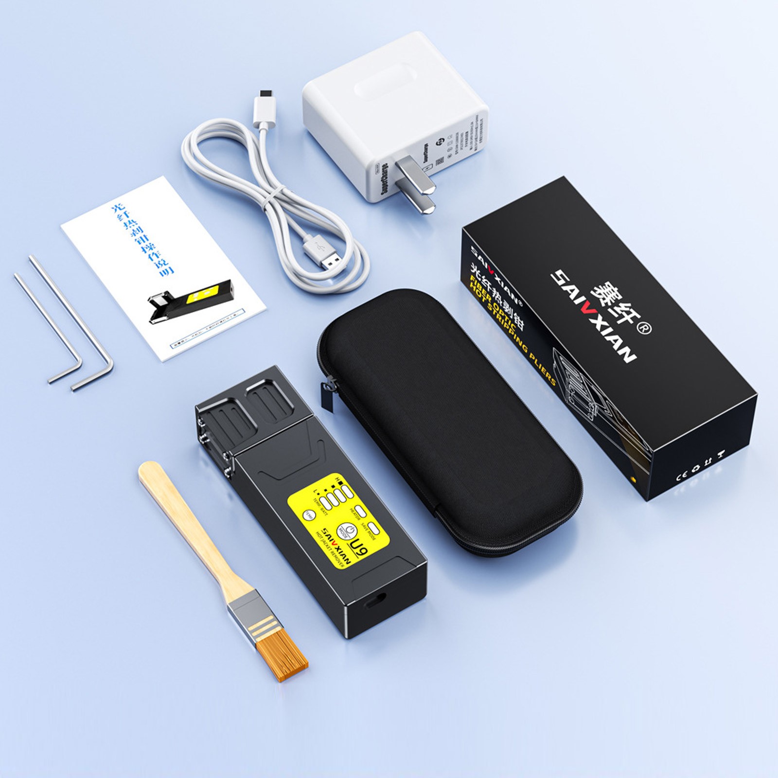 Fiber Optic Thermal Stripper Rechargeable Auto Heating Efficient Stripping Toofe