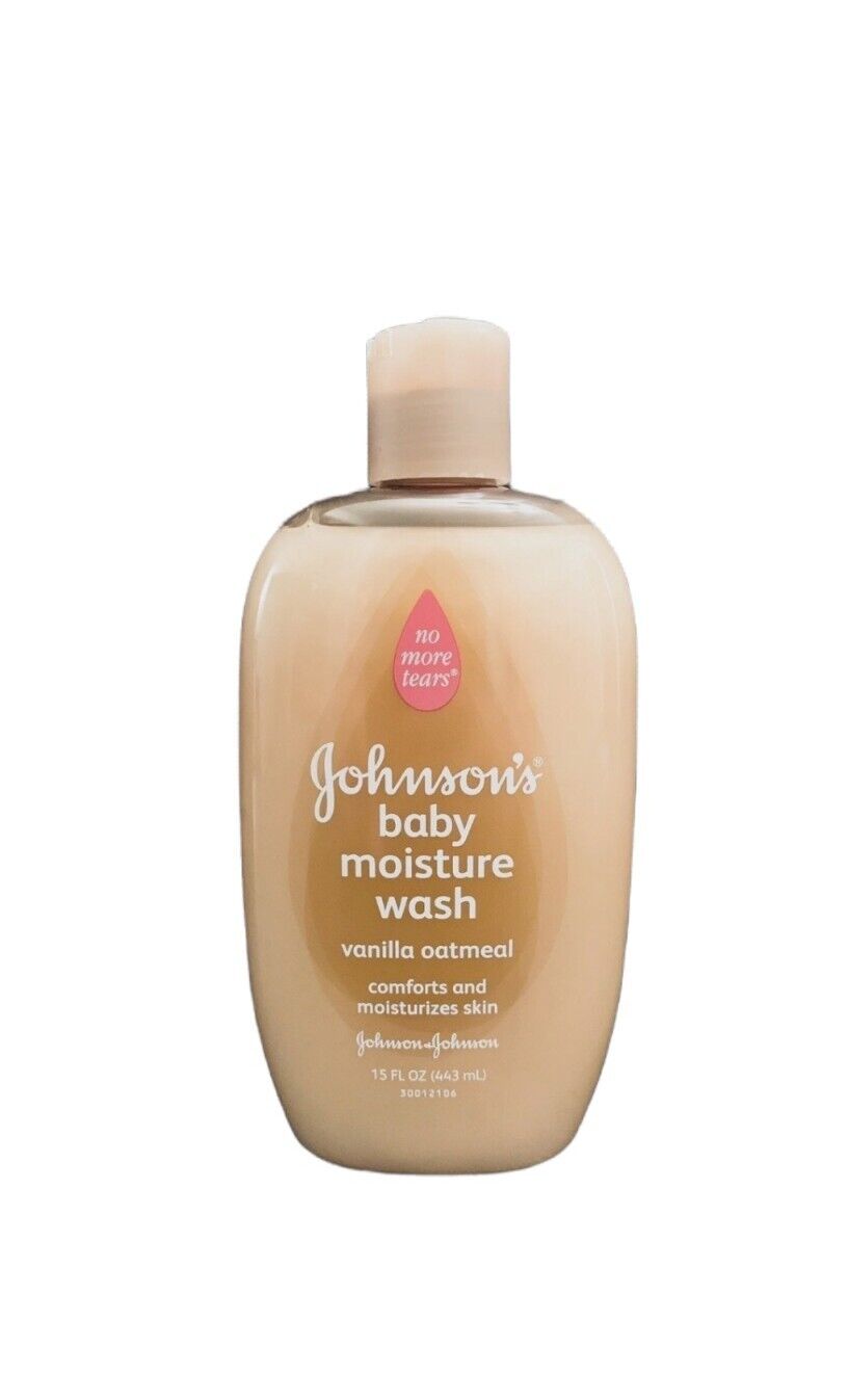 Johnson's Baby Moisture Wash Vanilla Oatmeal - No More Tears 15 Oz sealed 