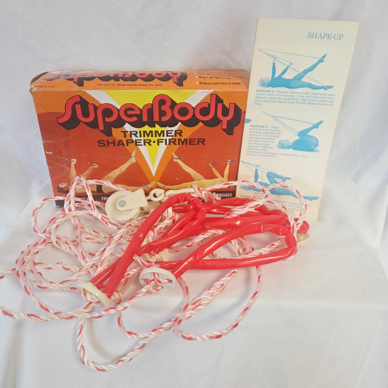 Vintage 1970s SuperBody Trimmer Home Gym Exercise Equipment w Box Retro Fitness