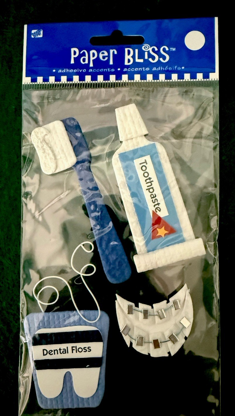 Paper Bliss Bright Smile  Dental Toothpaste Braces Brush Floss Embellishments