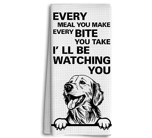 Funny Dish Towels, Golden Retriever Decorative Kitchen Golden Retriever3