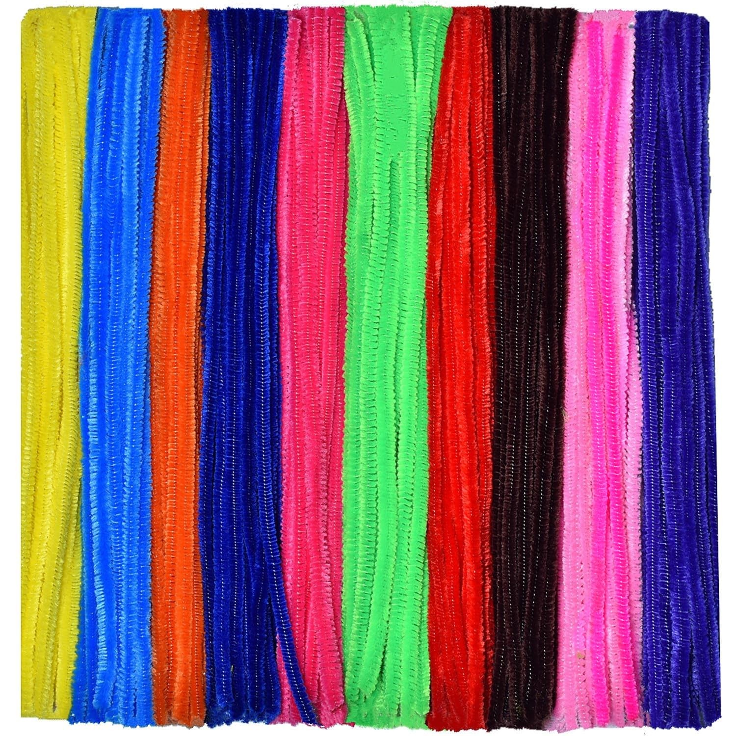 Multiple Colors Pipe Cleaners Chenille Stems (100 Pack) for DIY Art Decorat