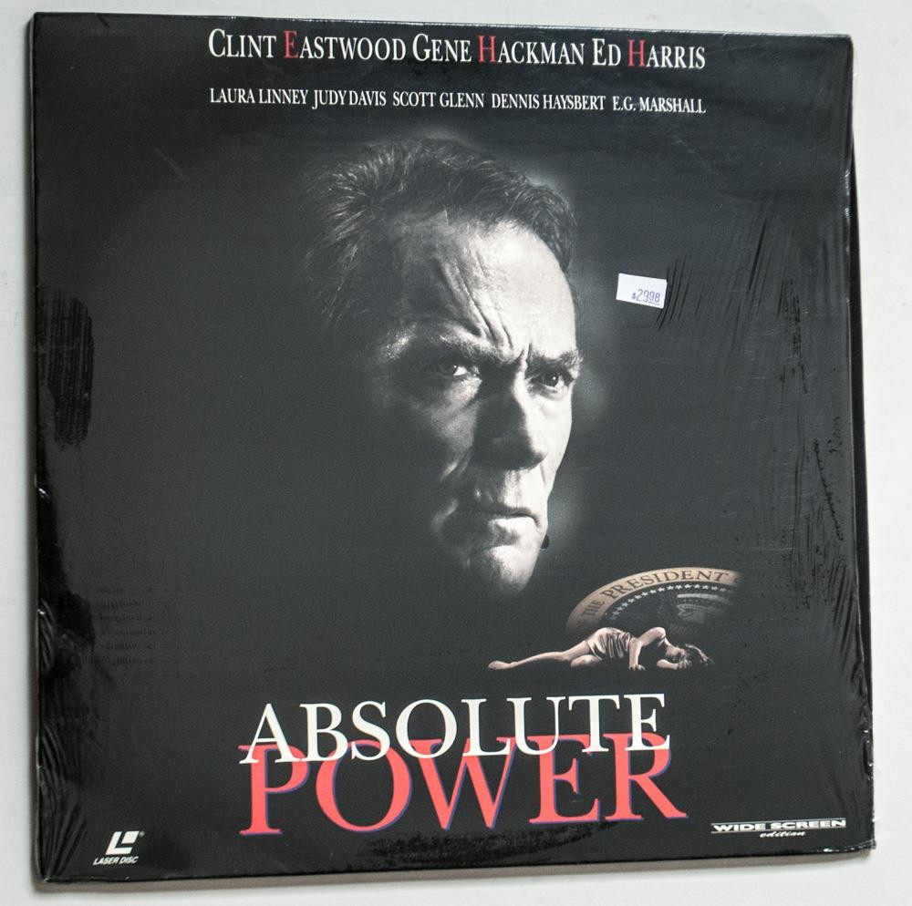 Laser Disc Absolute Power 1997 Clint Eastwood Gene Hackman Widescreen Rated R