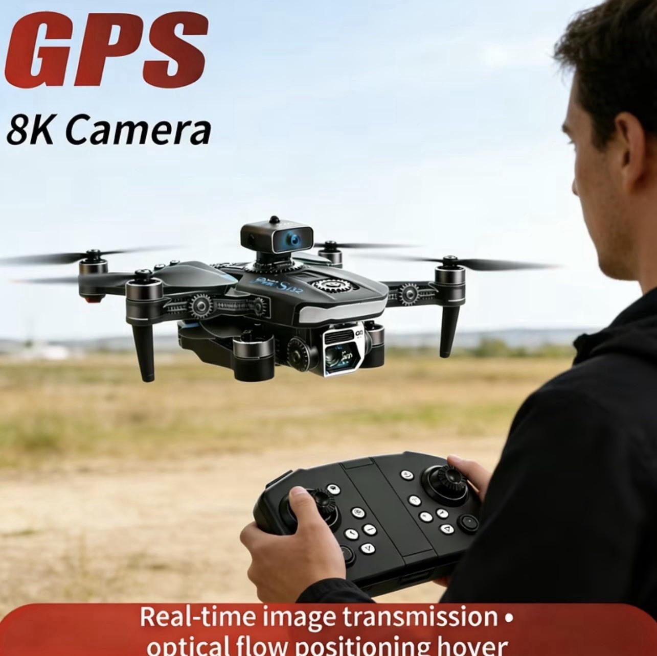 S132 GPS Dual-camera Drone, Intelligent Obstacle Avoidance, Four-axis Brushless