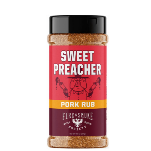 Fire & Smoke Society Sweet Preacher BBQ Seasoning Pork Rub, 11.9 Ounce Mixed Spi