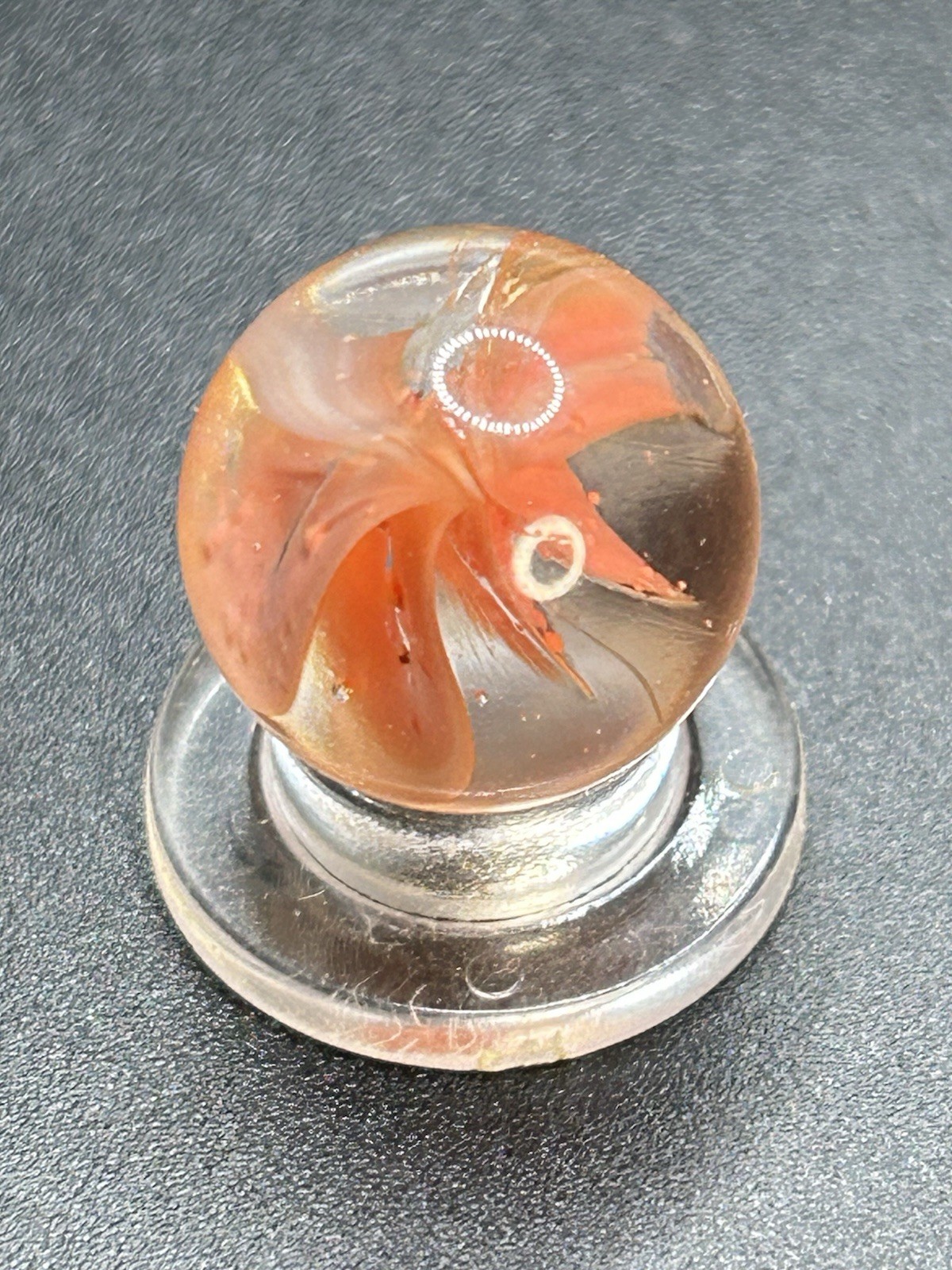 Vintage Vitro Agate Hybrid Multi Vein Full Bloom Cats Eye Marble 0.629”