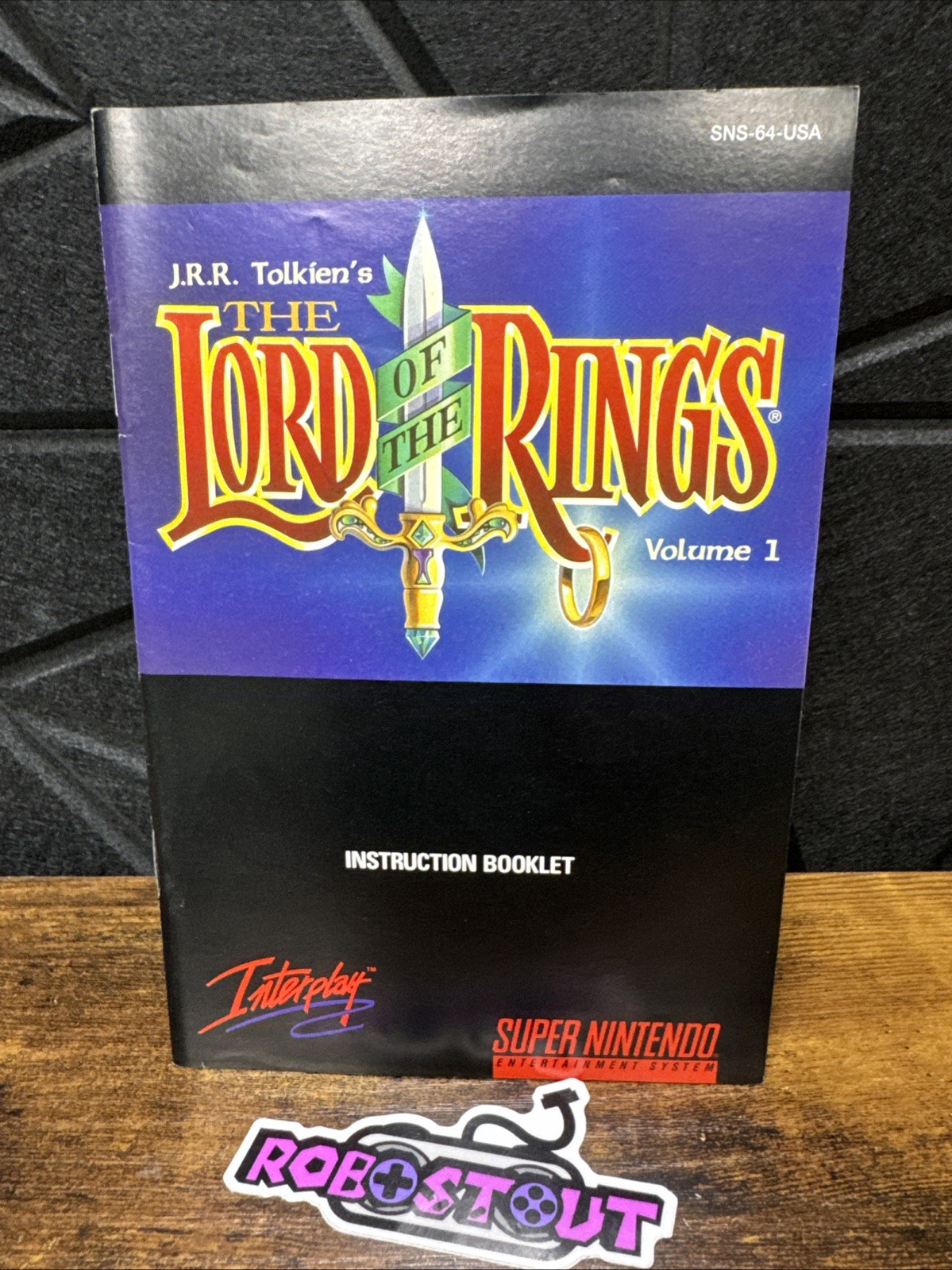 Lord of the Rings Volume 1 (Super Nintendo SNES) Manual booklet only⭐