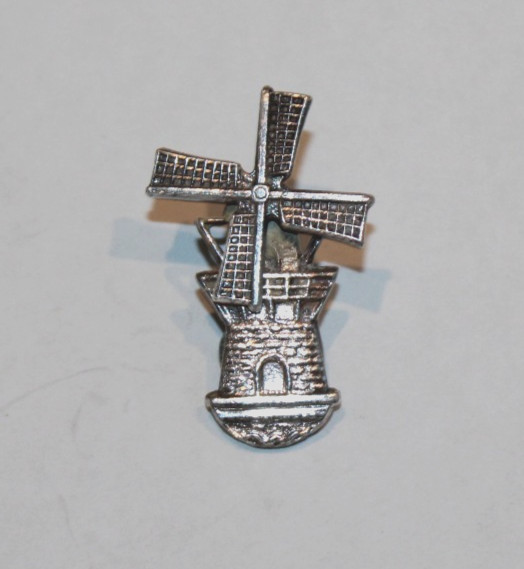 Solvang handcrafted metal Destination Pendant windmill moving spinning blades CA