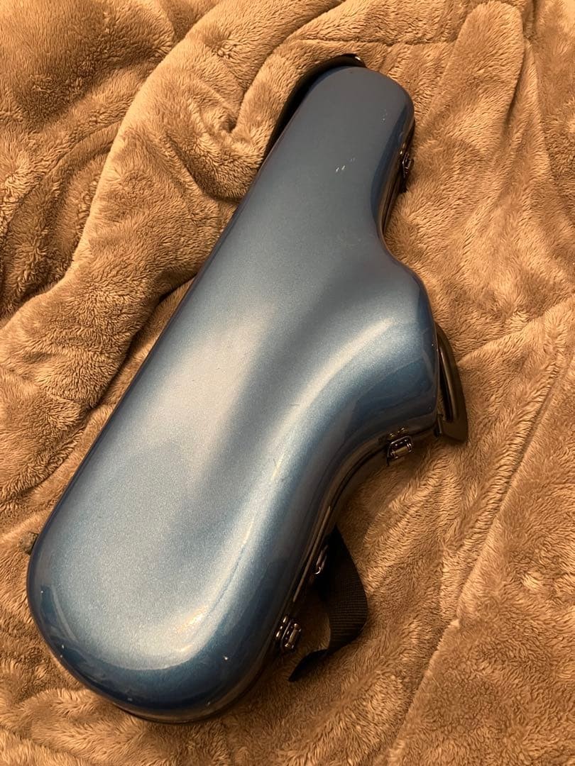 CC Shiny Case Metallic Blue Saxophone Case Used