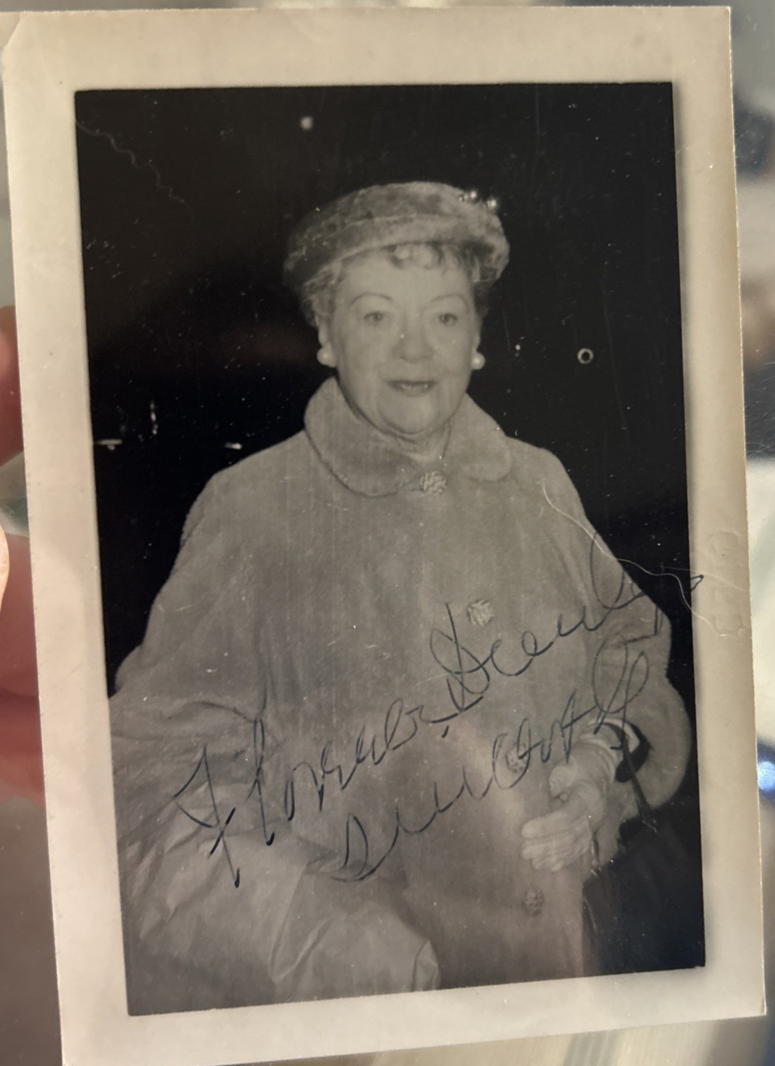 Original Personal 3.5x5 Signed Autograph Photo Florence Dunlap Theatre Actress