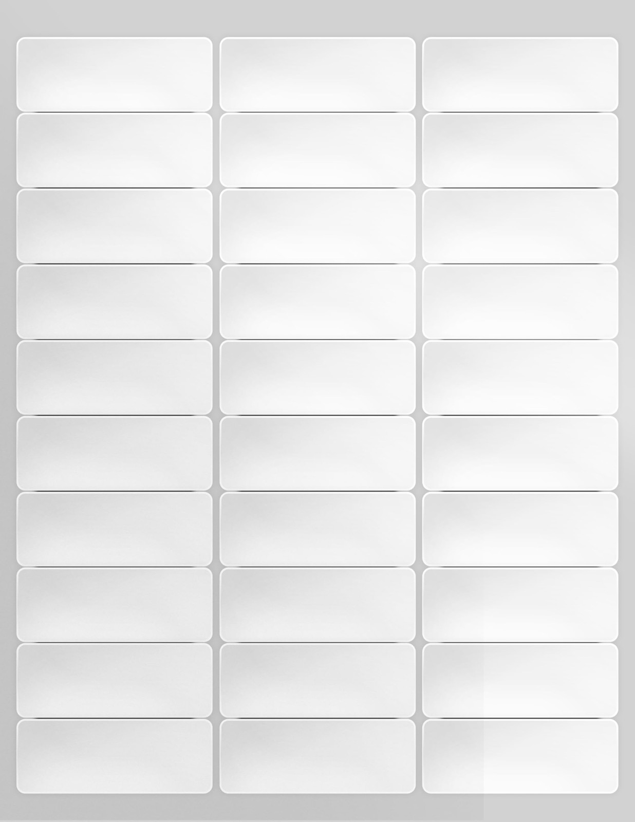 enKo 1 x 2-5/8 Inch 30 Up Return Mailing Address Labels White Printable FBA Labe