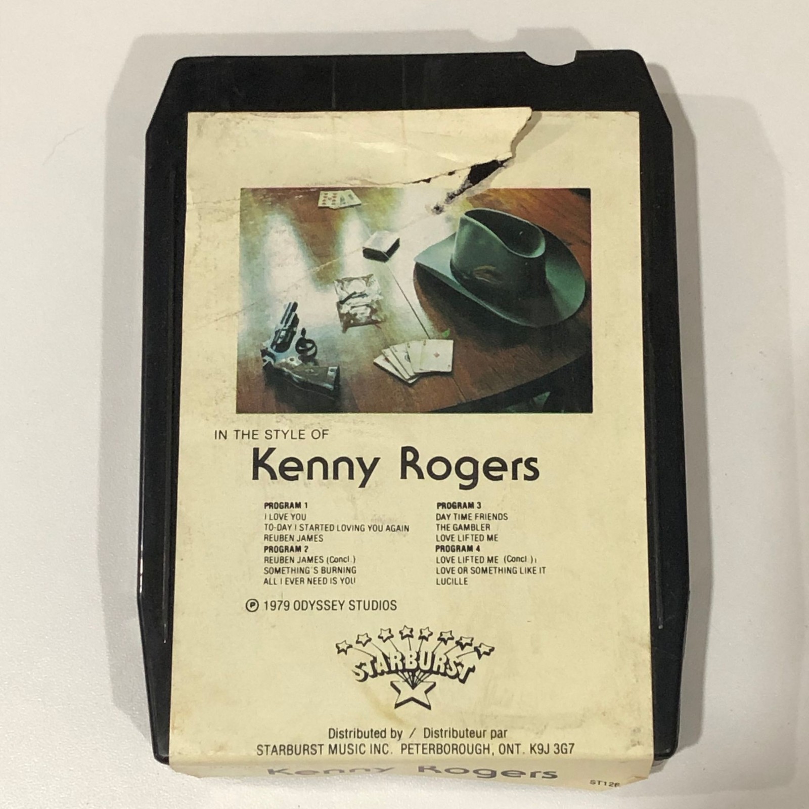 Kenny Rogers 8-Track Tape Starburst 1979 In The Style Of Vintage Cover Tape