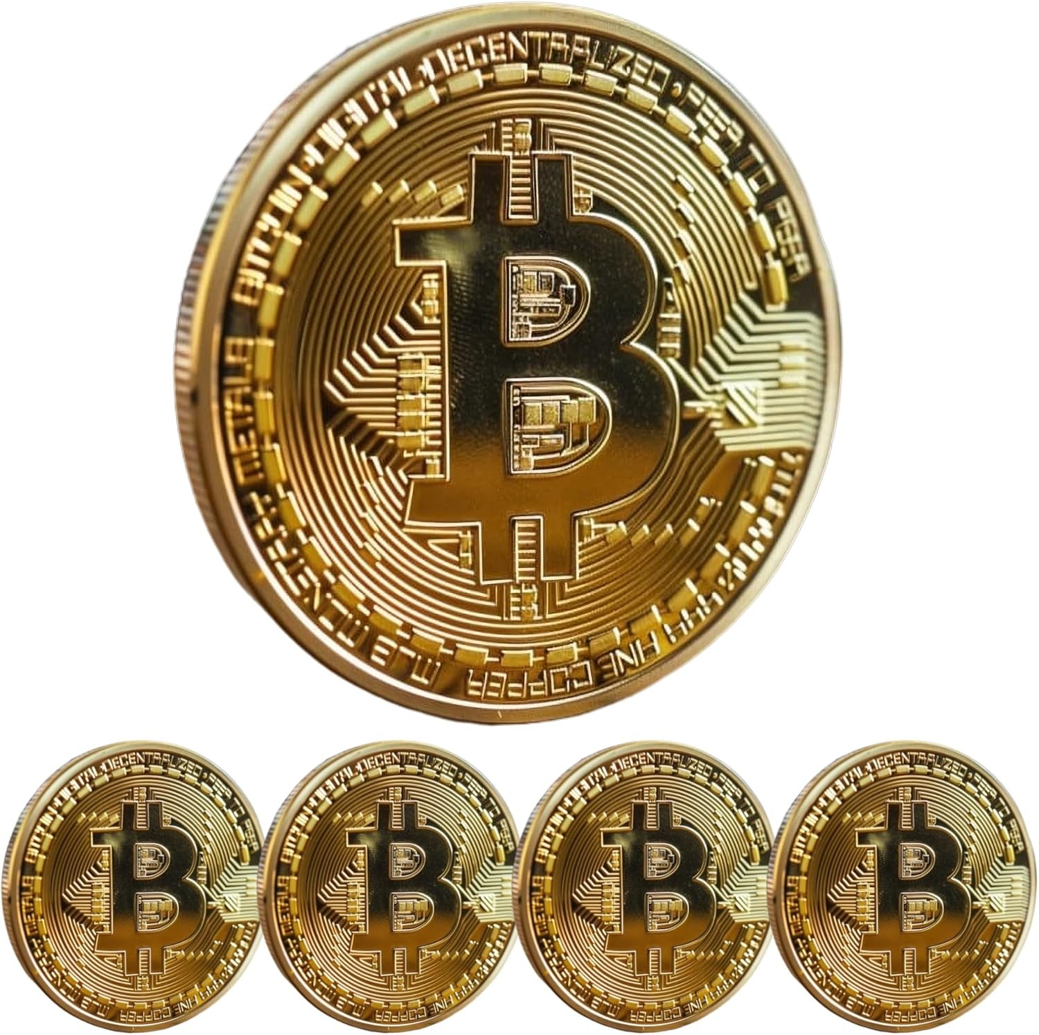 Bitcoin Coin - Commemorative BTC Coins Plus Clear Protective Case, Physical Bitc