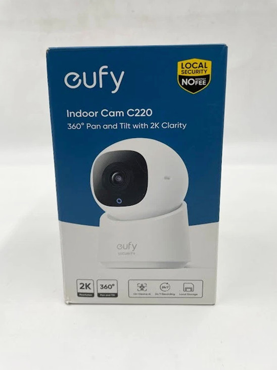 eufy Security Indoor Cam C220 2K Security Camera 360° PTZ Night Vision 2.4G WiFi