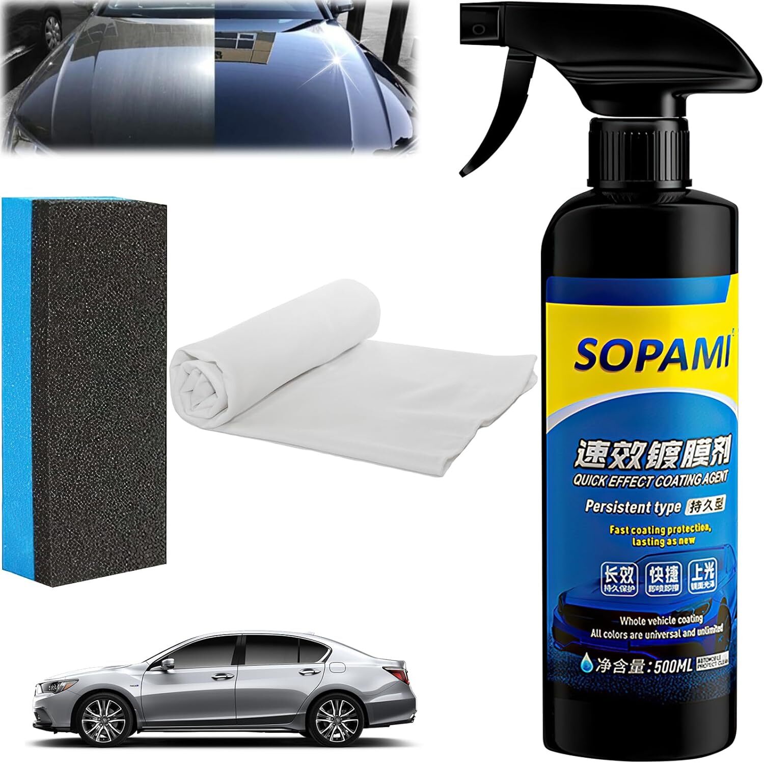 Sopami Car Coating Spray,Sopami Quick Effect Coating Agent,Sopami Quickly Coat C