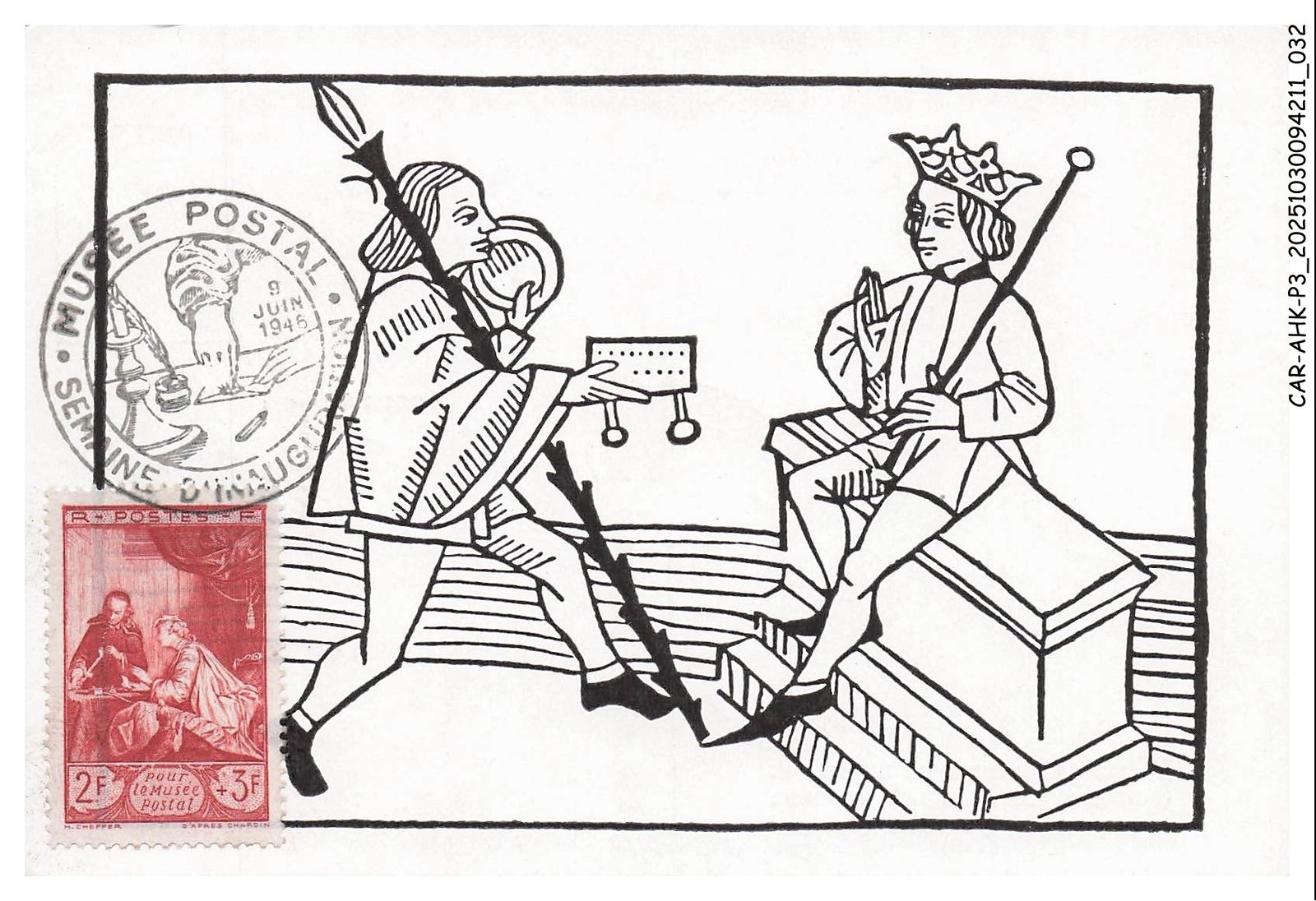 Car AhkP3 0153 Maximum Cards - France - Postal Museum - A Royal Messenger