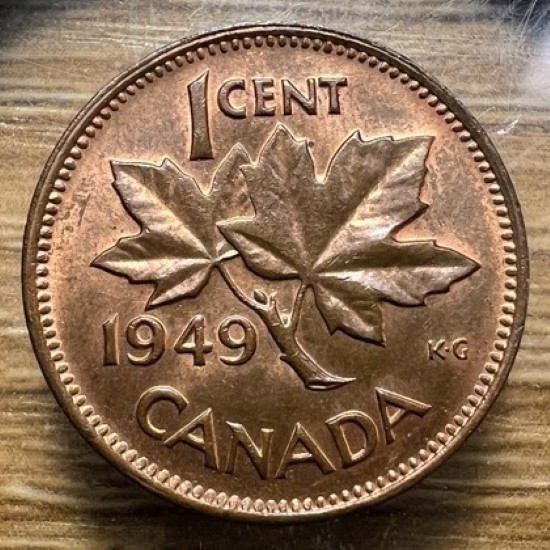 1949 Canada Cent - Actual Coin Shown - Free Shipping & Tracking INV#242