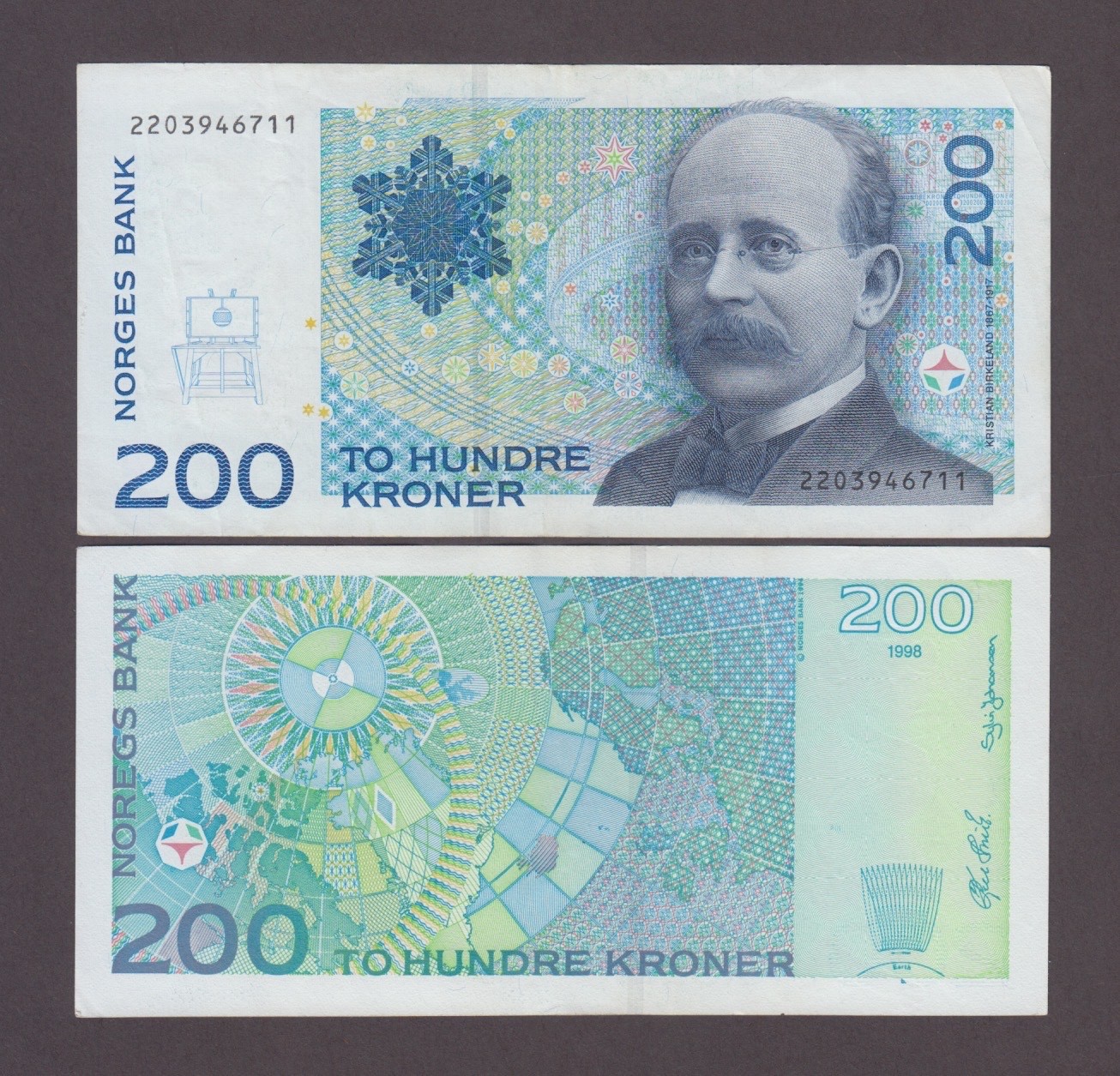 NORWAY P.48b  200 KRONER 1998  VF  WE COMBINE  2602