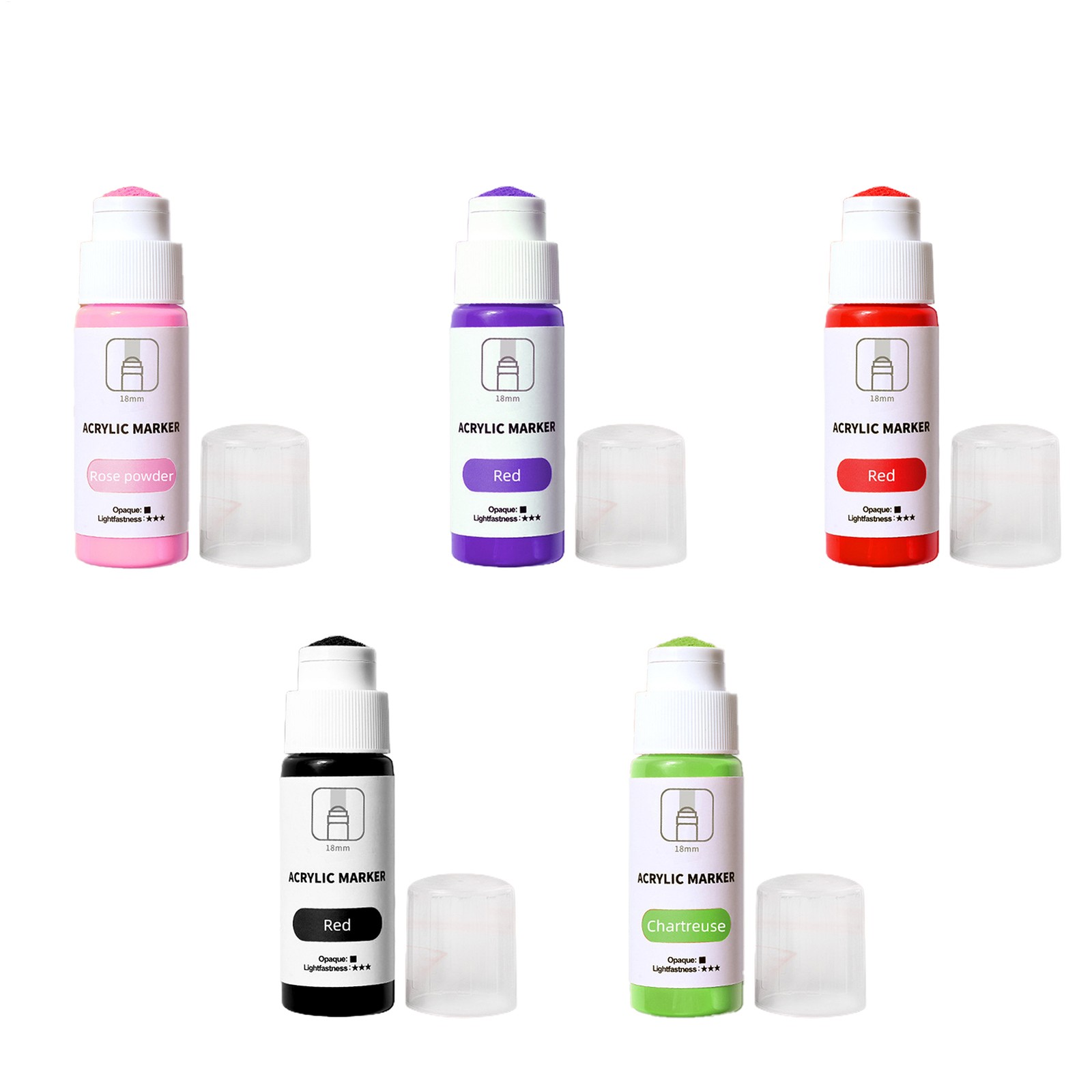 1pcs 60ml 18mm Acrylic Markers Pen Graffiti Art Supplies Marker Waterproof 