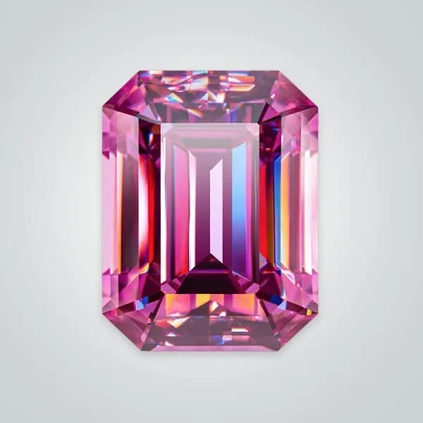 5.CT Natural Pink Color Diamond Emerald Cut VVS1 D Grade Free Gift Certified