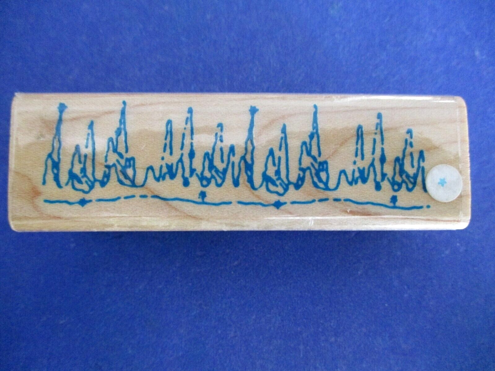 IMPRESSIVE STAMPS ICICLE BORDER RUBBER STAMP WOOD MTD E2455