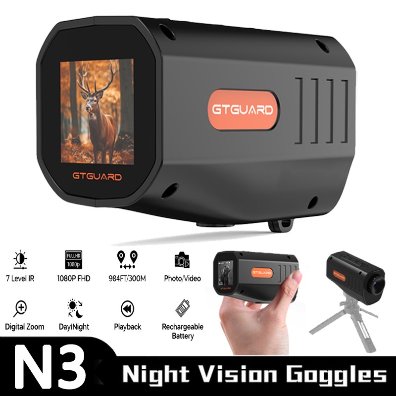 GTGUARD Night Vision Monocular Lightweigt Infrared Camera For Hunting Telescope