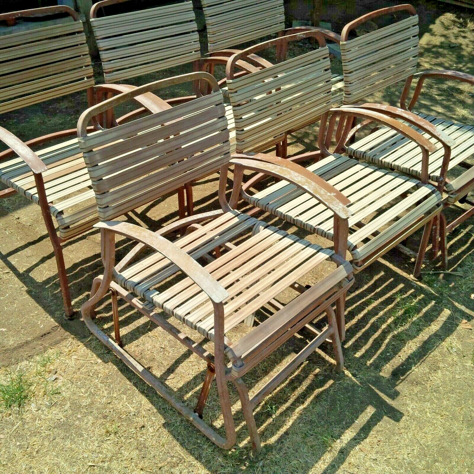 Vintage aluminum Patio outdoor garden Chair & Glider Set SHIPPING AVAILABLE 