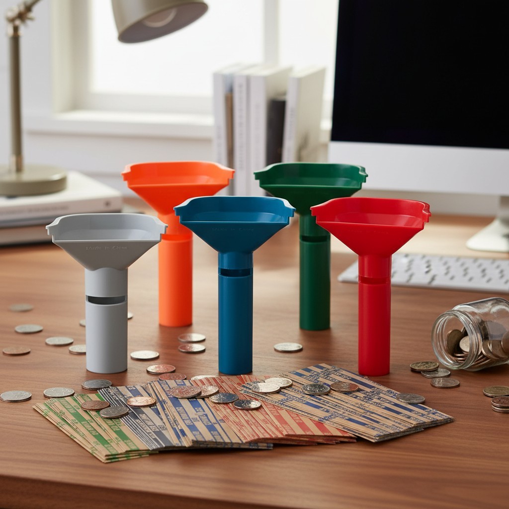 Durable Coin Wrapper Set: 175 Assorted Color-Coded Tubes for Efficient Sorting