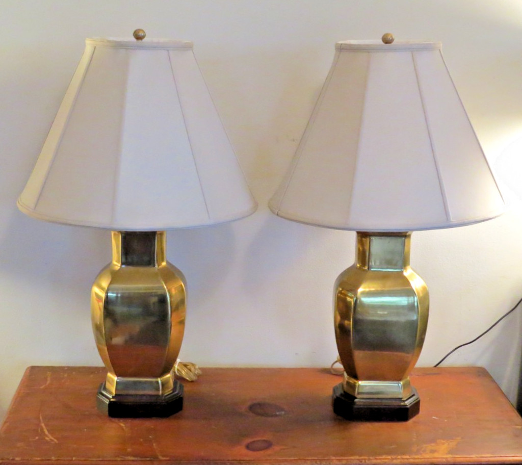 Vintage PAIR Mid Century Modern Hollywood Regency Frederick Cooper Chicago Lamps