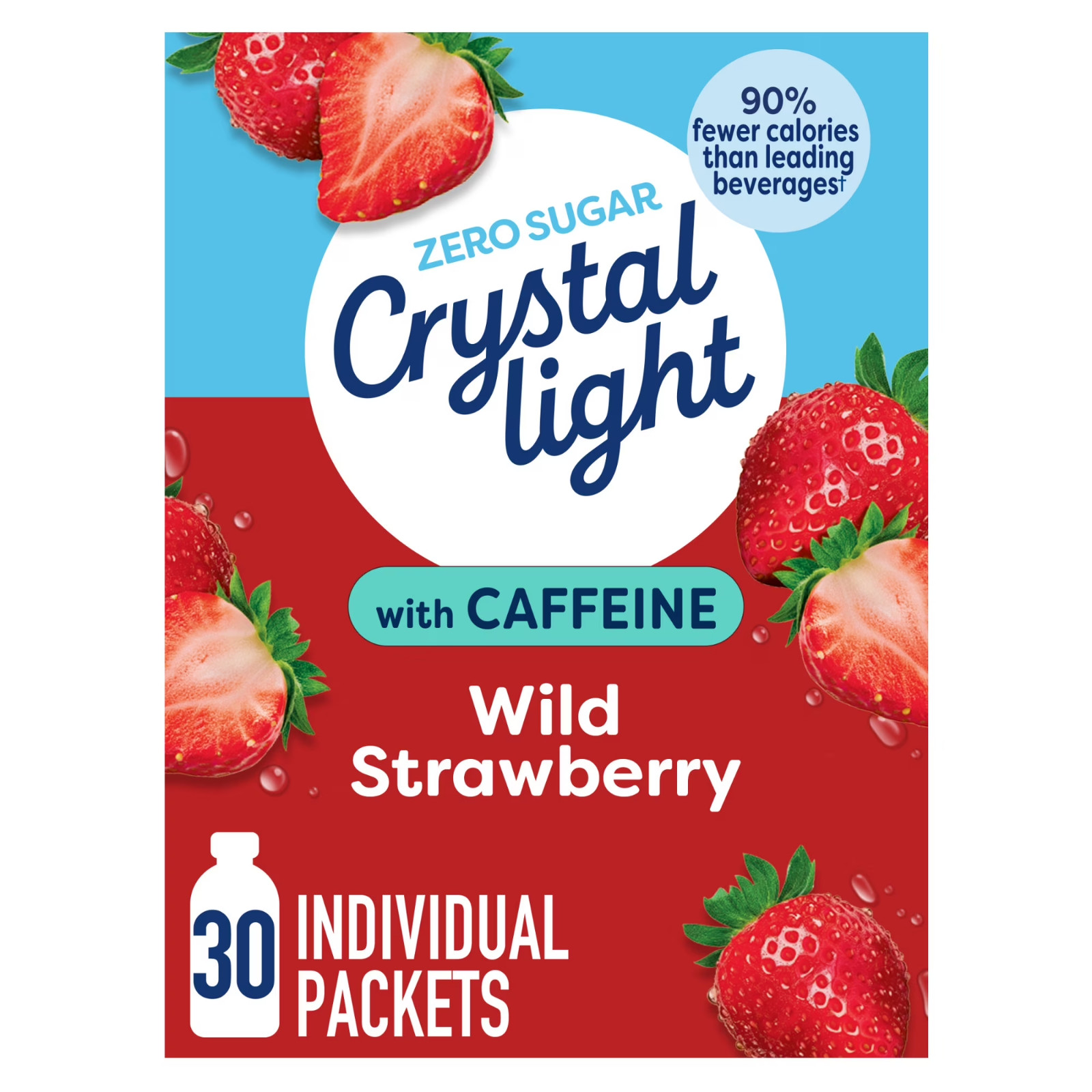 Crystal Light Drink Mix with Caffeine, 30 Packets, for Convenient On-the-Go Flav