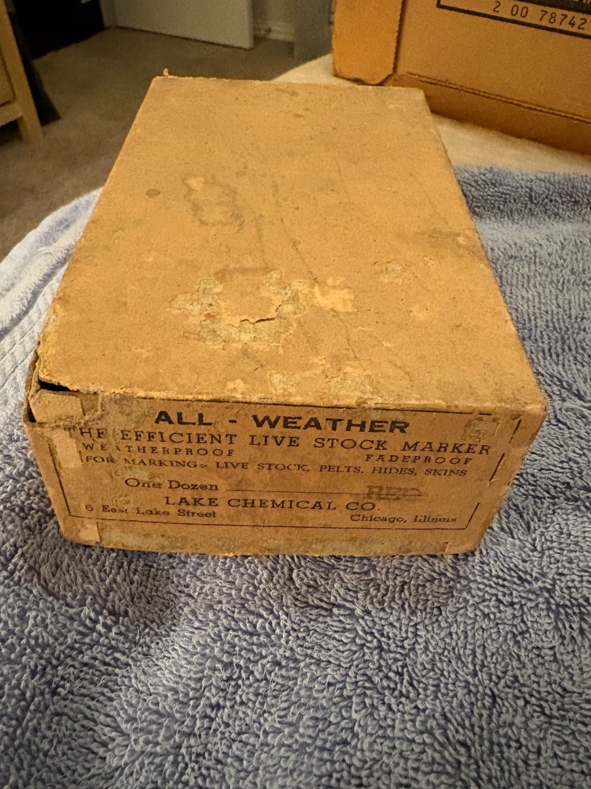 Vintage ALL-WEATHER STIK HAND HELD LIVESTOCK MARKERS with BOX