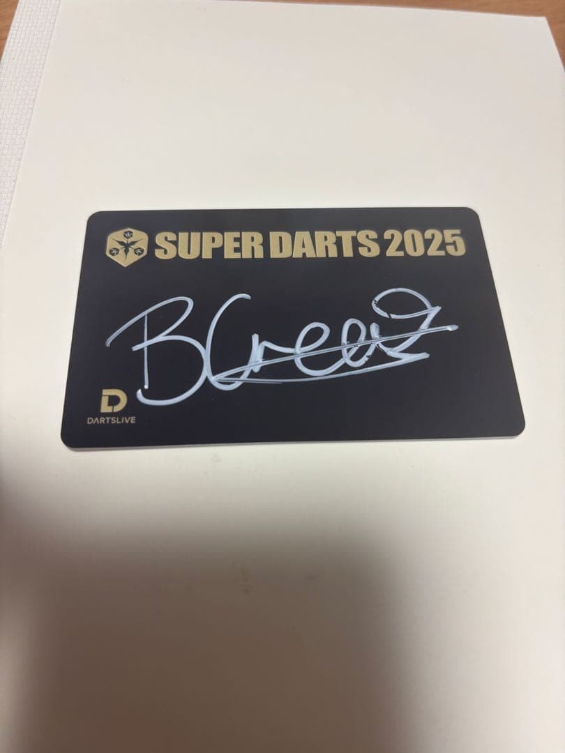 Super Darts 2025 Bowgreaves Signed Dart Live Card Autographed