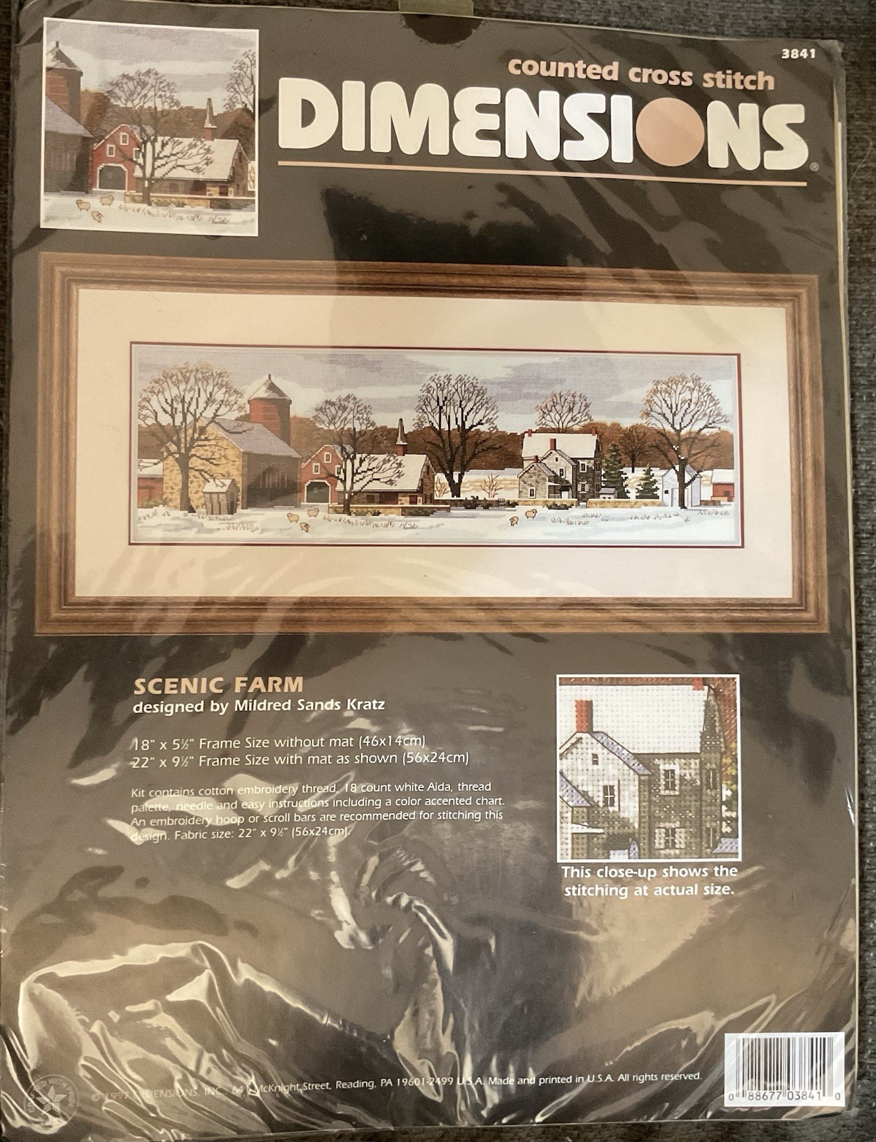 Dimensions "Scenic Farm" by Mildred Sands Kratz Counted Cross Stitch #3841 NEW