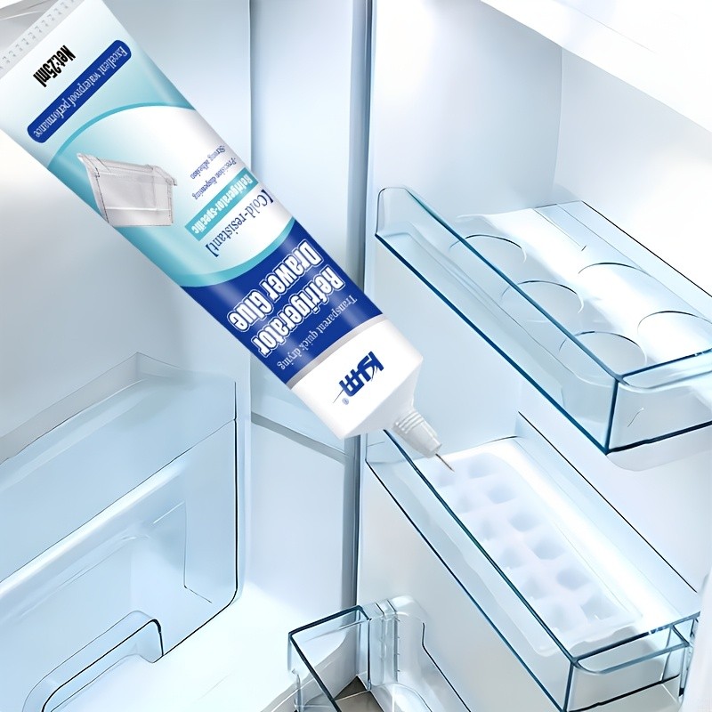Refrigerator Drawer Repair Glue | Transparent, Quickly Dries, Strong Industrial