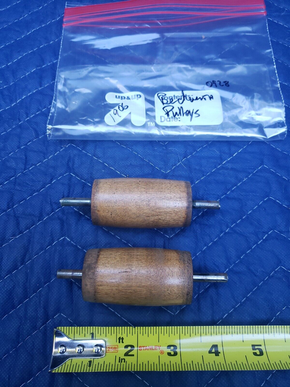 1906 Beckwith Pump Organ 2 Bellow Strap Pulleys #0928