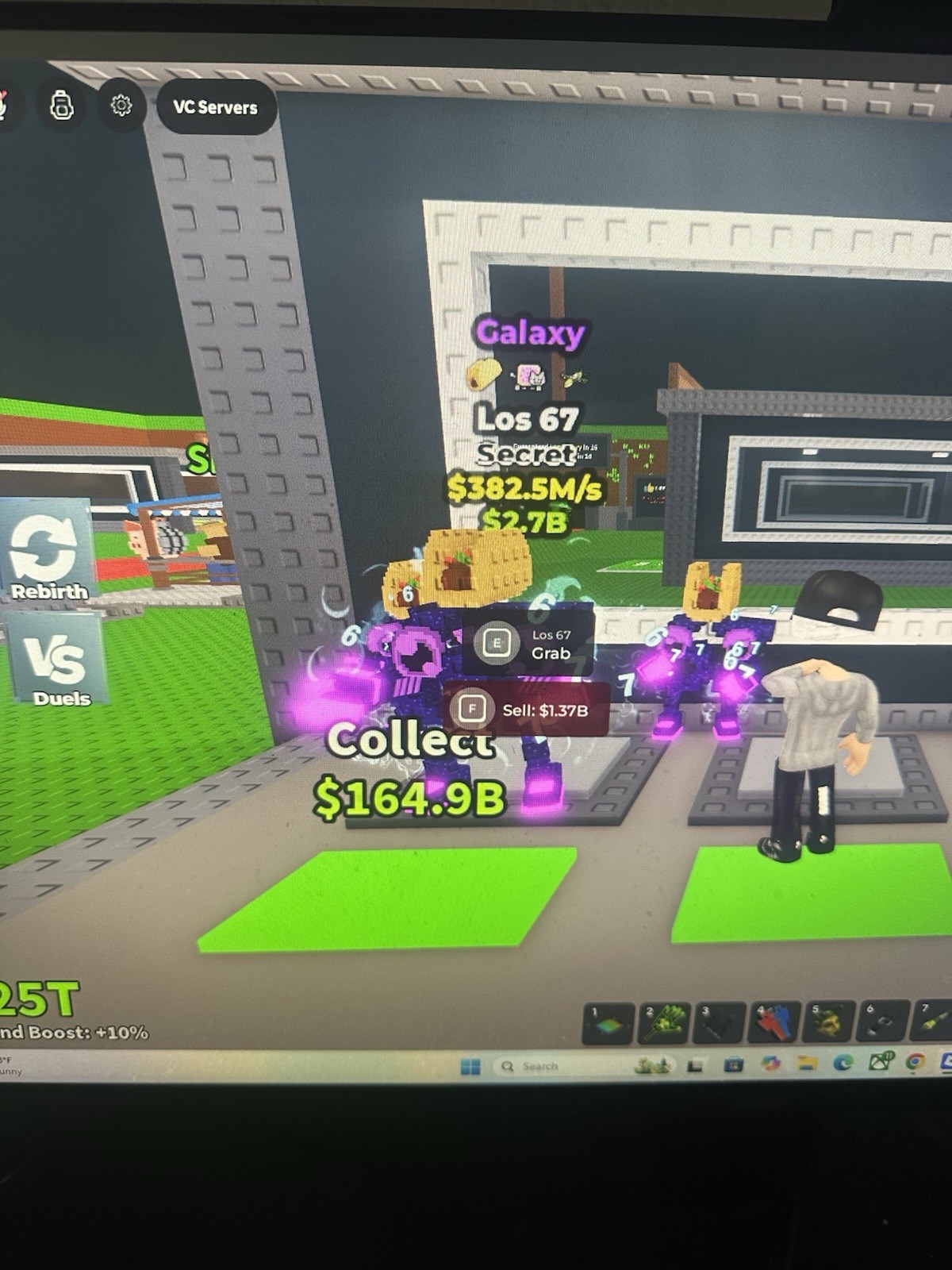 ⭐️Steal a brainrot⭐️ Galaxy Los 67 382.5M/s 2.7B