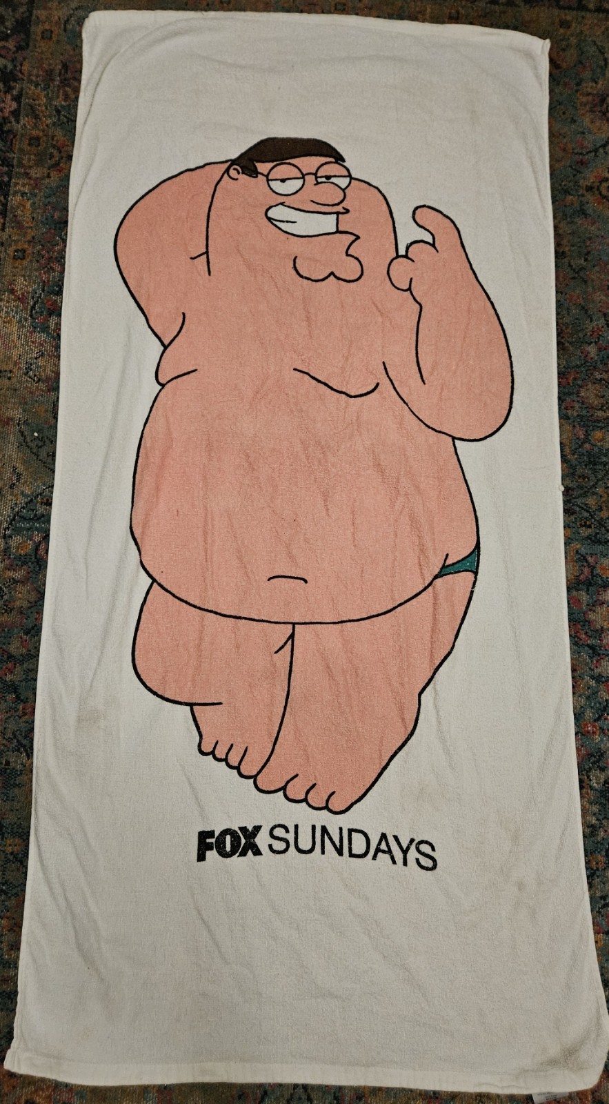 FOX Animation Domination Sundays Family Guy Peter Griffin Beach Towel Promo RARE
