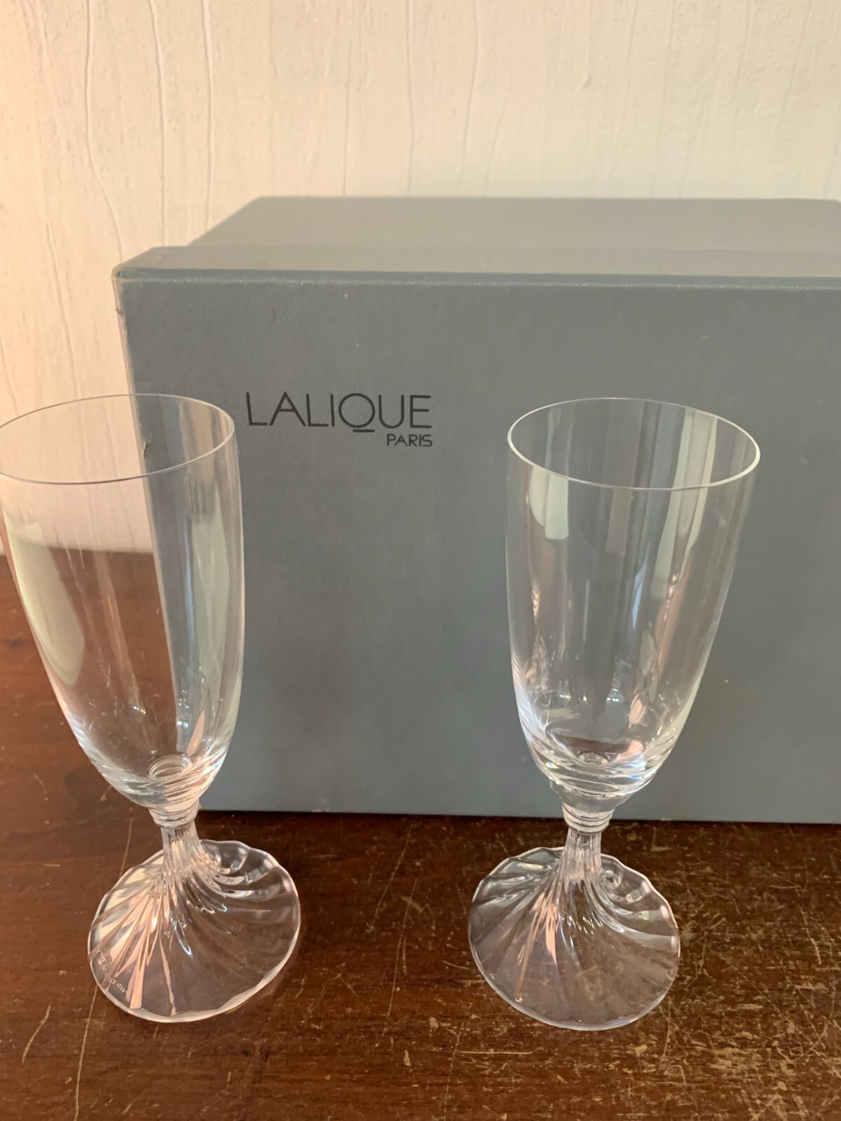 14 Champagne Flutes Model Rambouillet In Lalique Crystal (Price Per Unit)