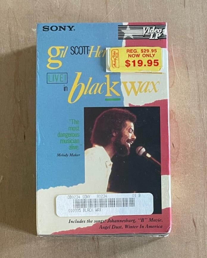 GIL SCOTT HERON Live in Black Wax 1982 Soul Funk Jazz Performance Sealed Betamax