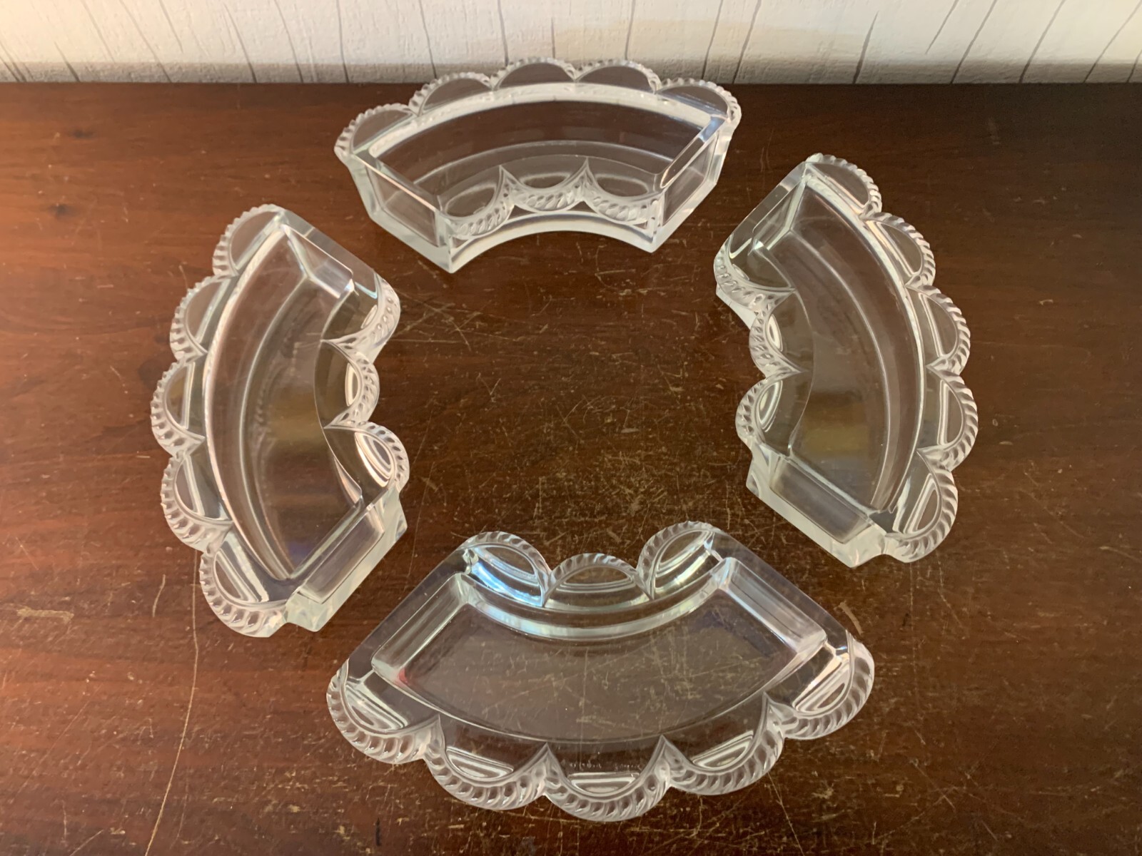Lalique Crystal Half Model Table Runner (Price For 4)