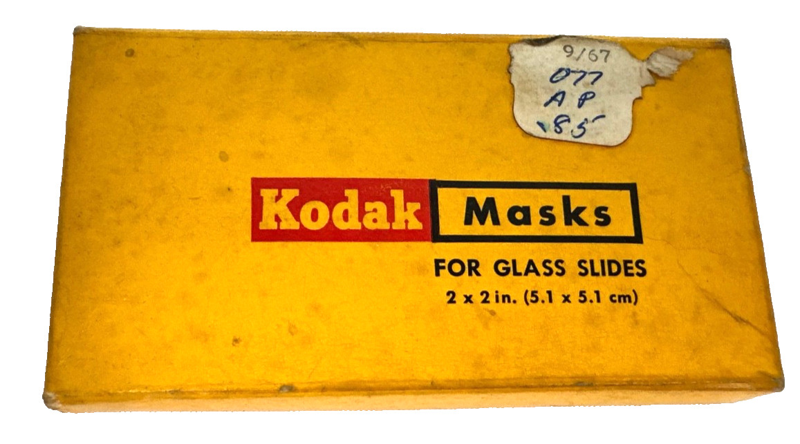 Vintage Kodak 35mm Masks. 50 Count Box. For 2x2 Glass Slides